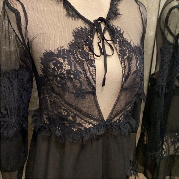 For Love And Lemons Black Lace Dress, S - Picture 7 of 15